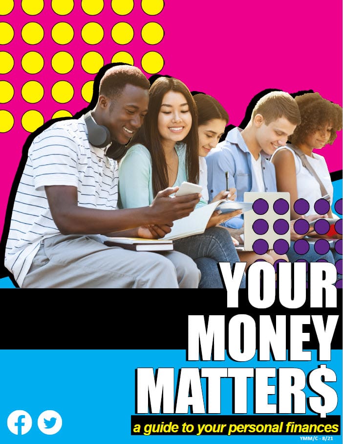 “Your Money Matters” finance guide cover design.