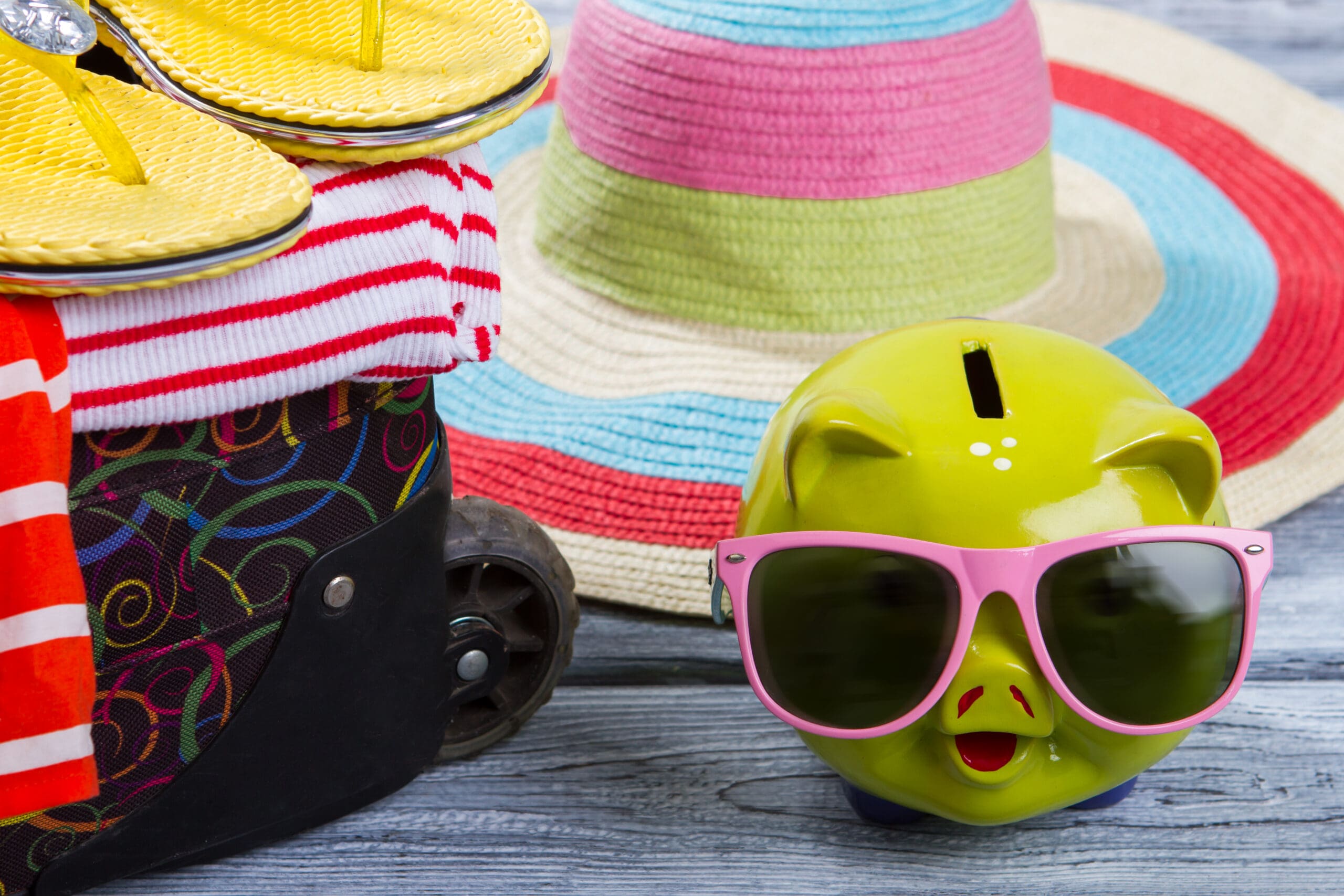 vacation budgeting piggy bank